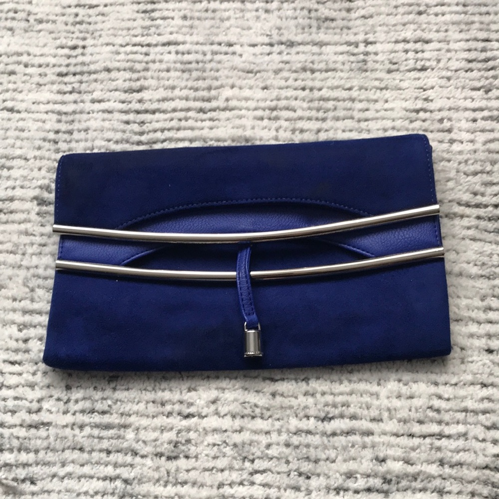 Armani Exchange Blue Suede clutch